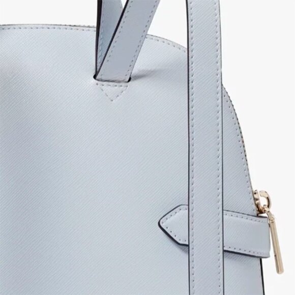 S Kate Spade Staci Dome Backpack Pale Sapphire Leather Bag Blue KG021 NWT $359 main image 7